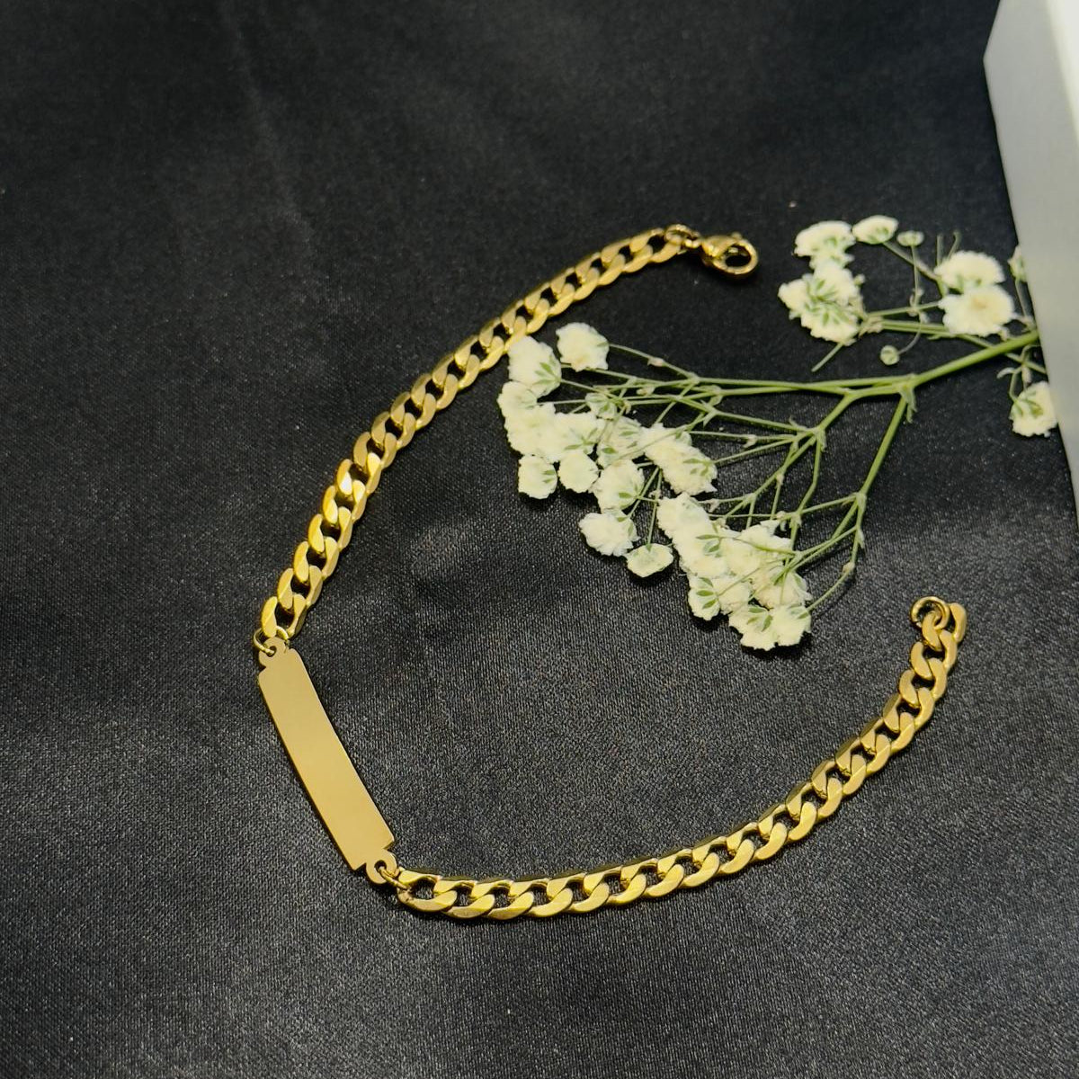 Pulsera Fina Eslabon Ancho