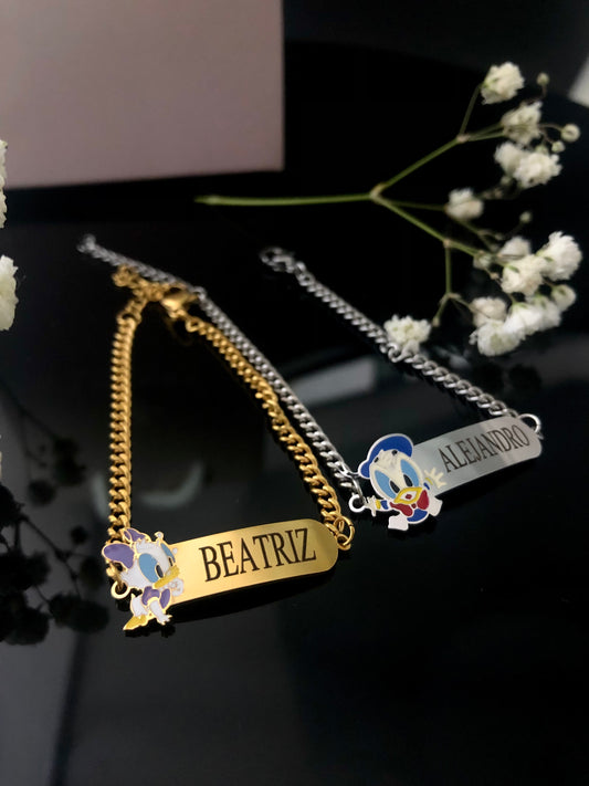 Pulsera Fina Pato Donald & Deysi