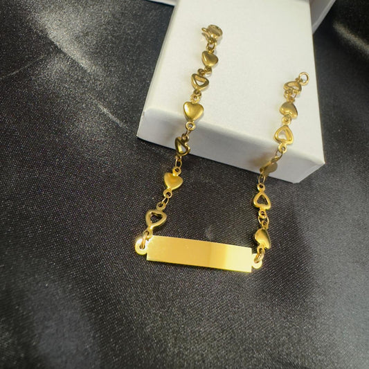 Pulsera Fina  Perfil de Corazón