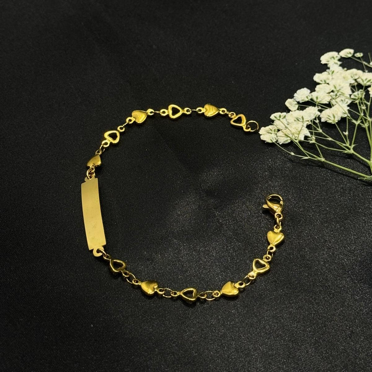 Pulsera Fina 2 Corazónes