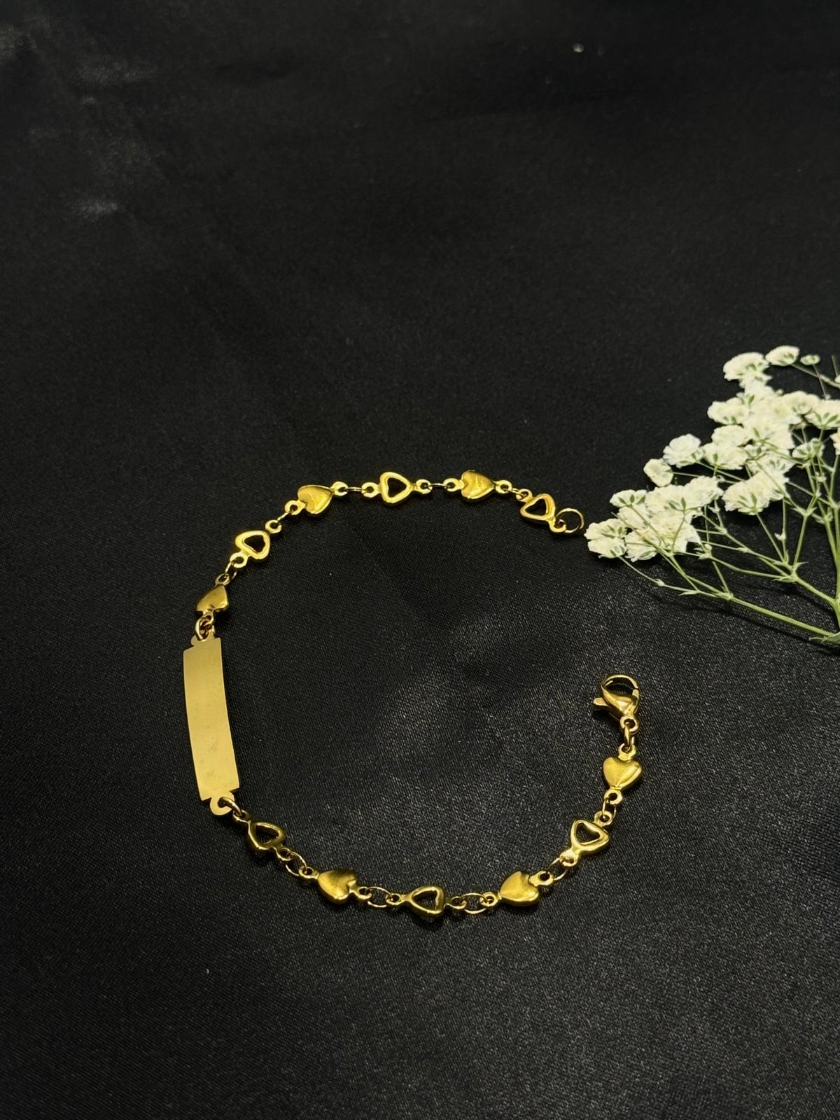 Pulsera Fina 2 Corazónes