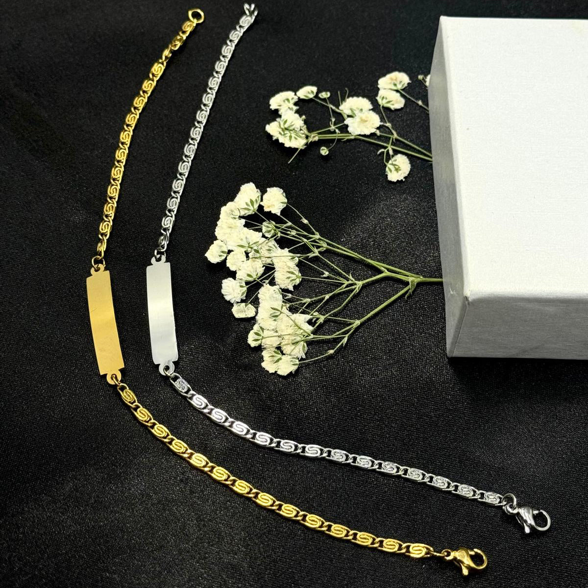 Pulsera Fina Eslabon Greca