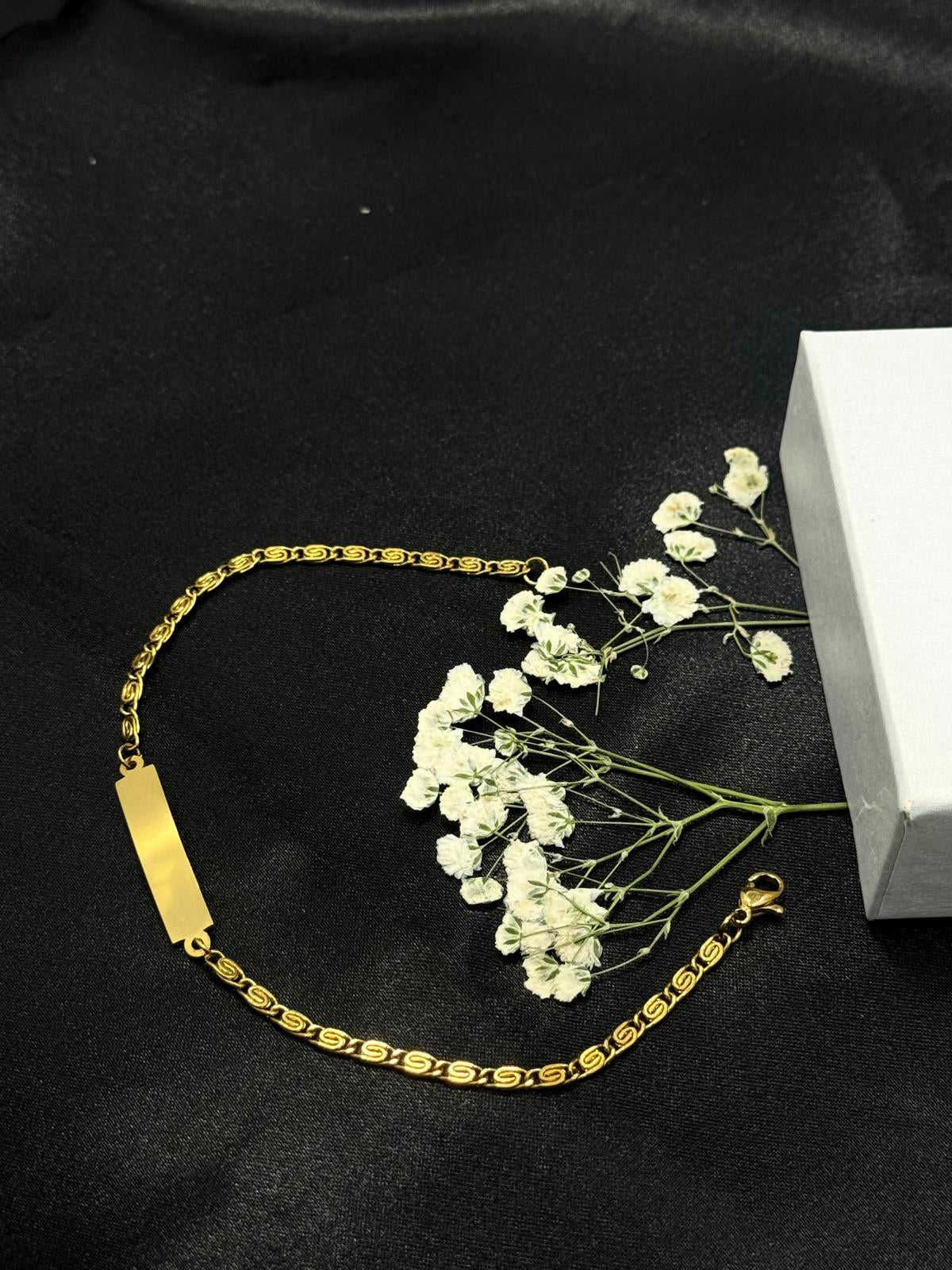 Pulsera Fina Eslabon Greca