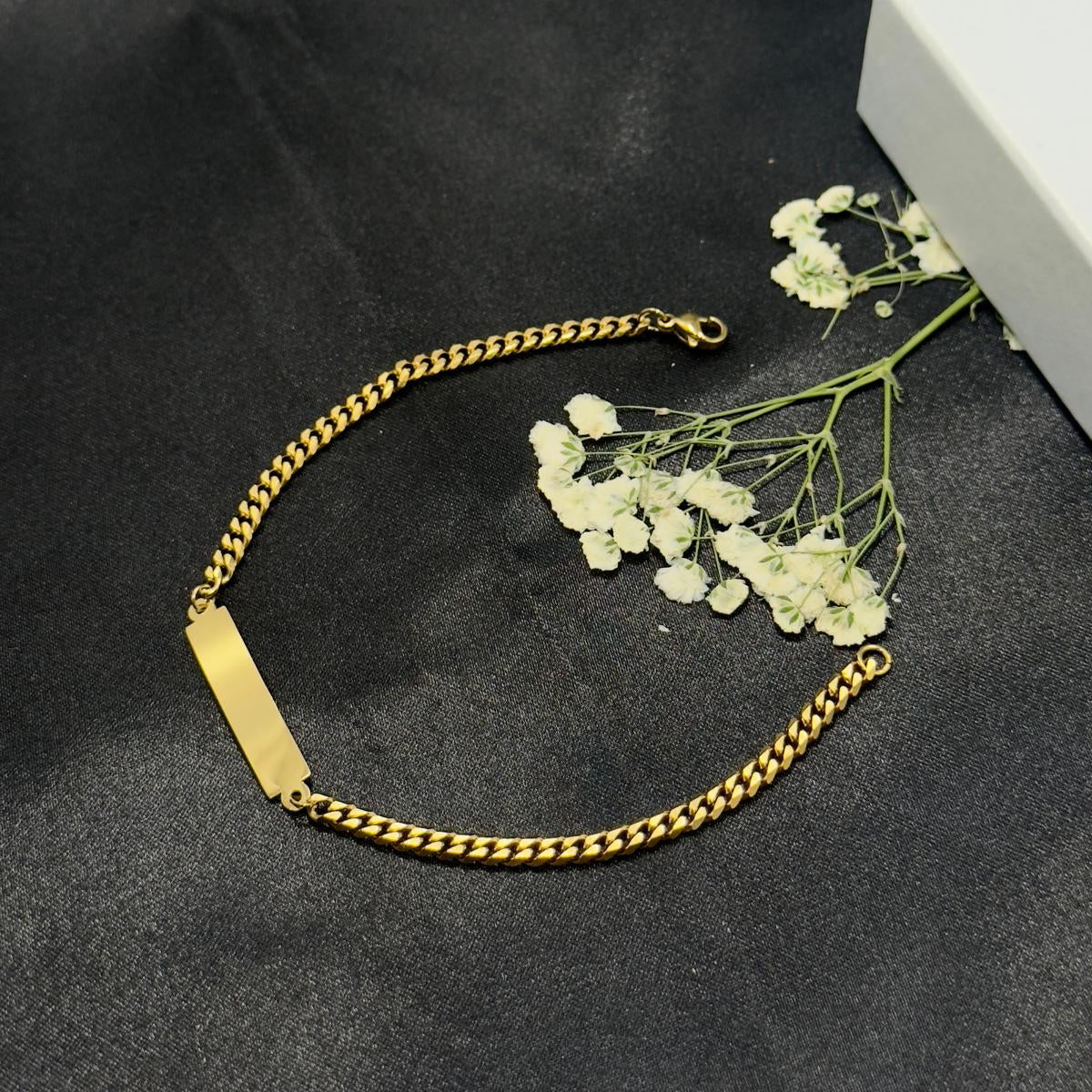 Pulsera Fina Eslabon Ancho