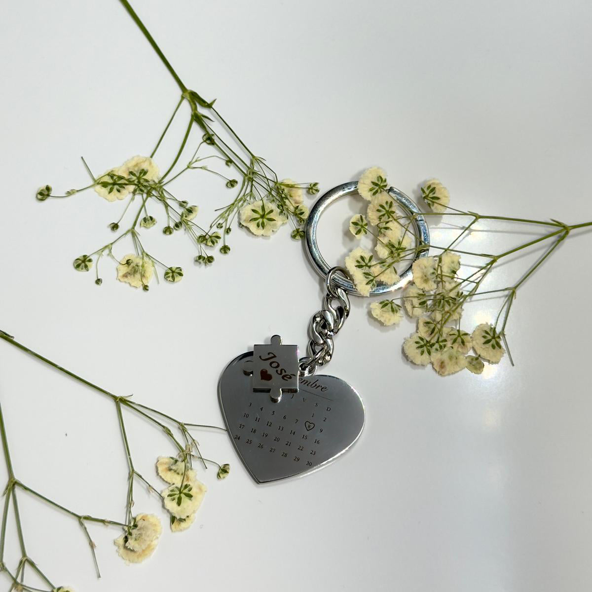 Llavero Corazón Con Puzzle